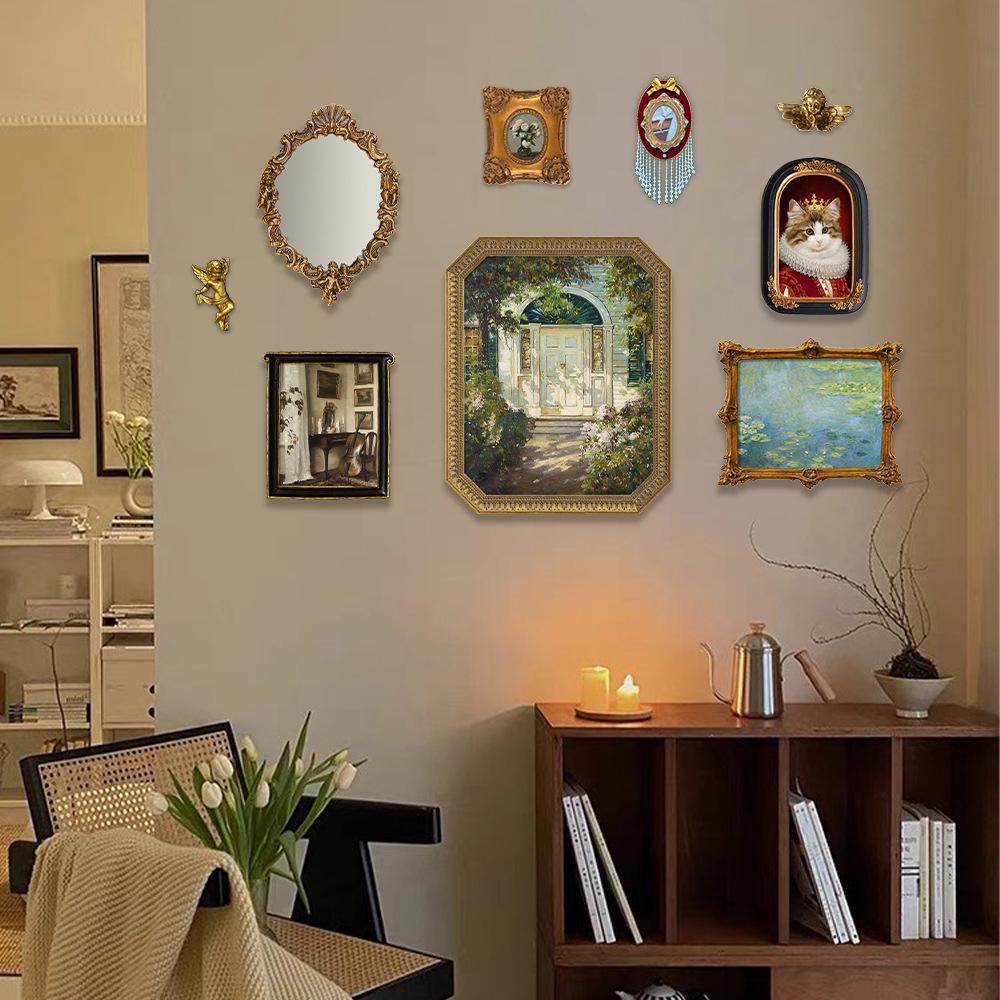 法式复古客厅玄关装饰画餐厅莫奈风景挂画欧式竖版卧室背景墙壁画,家居饰品,现代装饰画,淘宝优惠券,粉丝福利购,淘宝优惠卷