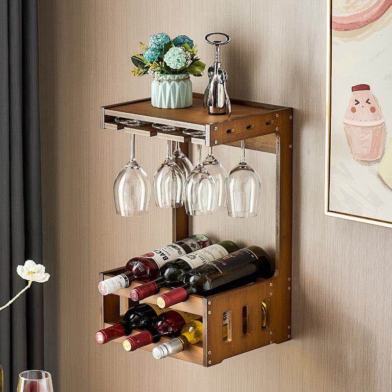 壁挂台酒展示柜葡萄瓶吧架红酒架摆件创意YTN-JJ厅悬挂墙上饭置物