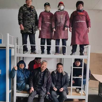 拆装型材上下床员工高低床工地学校宿舍公寓钢制铁架床宿舍高低床