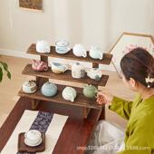 中古式 茶壶见详情实木茶博架紫砂壶架子小茶摆件具杯置物架桌面展