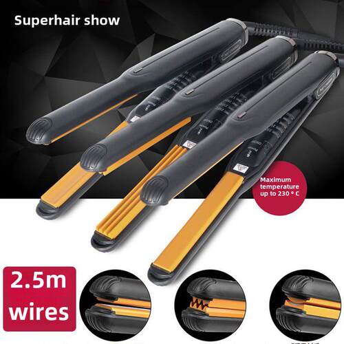 秀海超窄1CM弧形玉米造型电夹板陶瓷直发器内扣夹板刘海短发