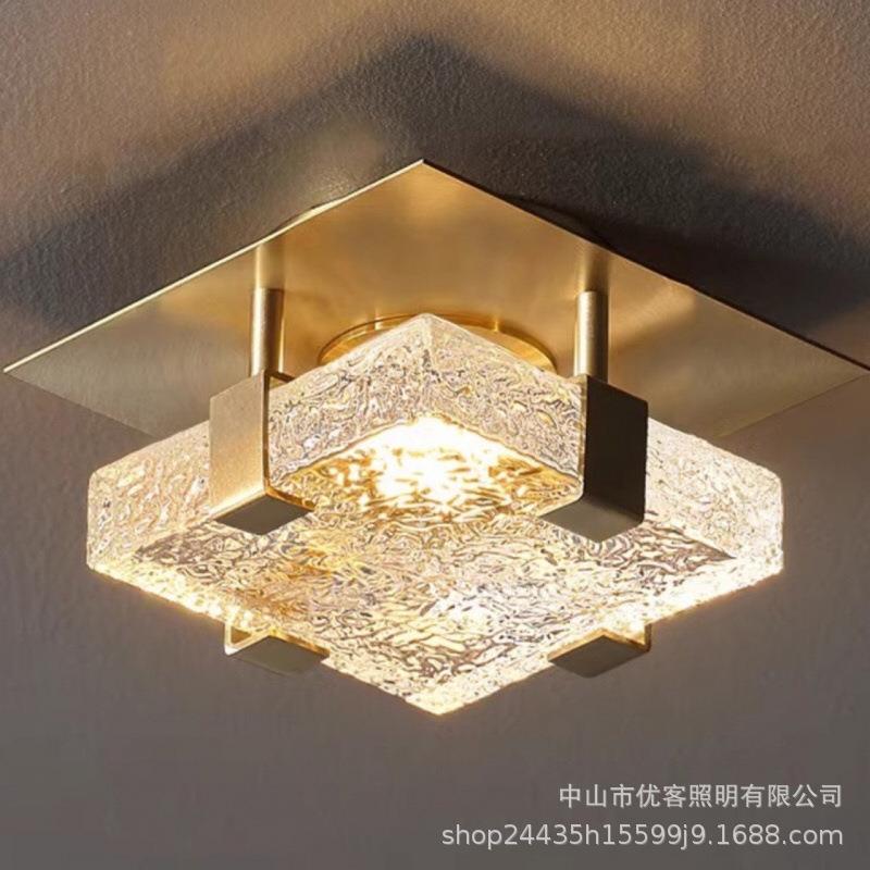 阳台吸顶灯过道灯走廊灯入户玄关灯设计师工程酒店商场美式轻奢灯