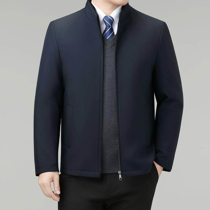 冬季中年男士闲棉装衣爸爸立领加厚棉服可B03-J休内拆卸胆百搭外