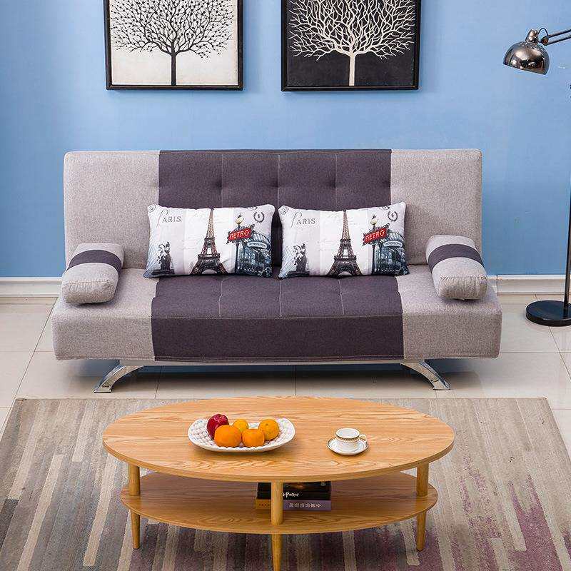 客厅多功能布艺沙发床单人双人三人位沙发公寓懒人可折叠乳胶款