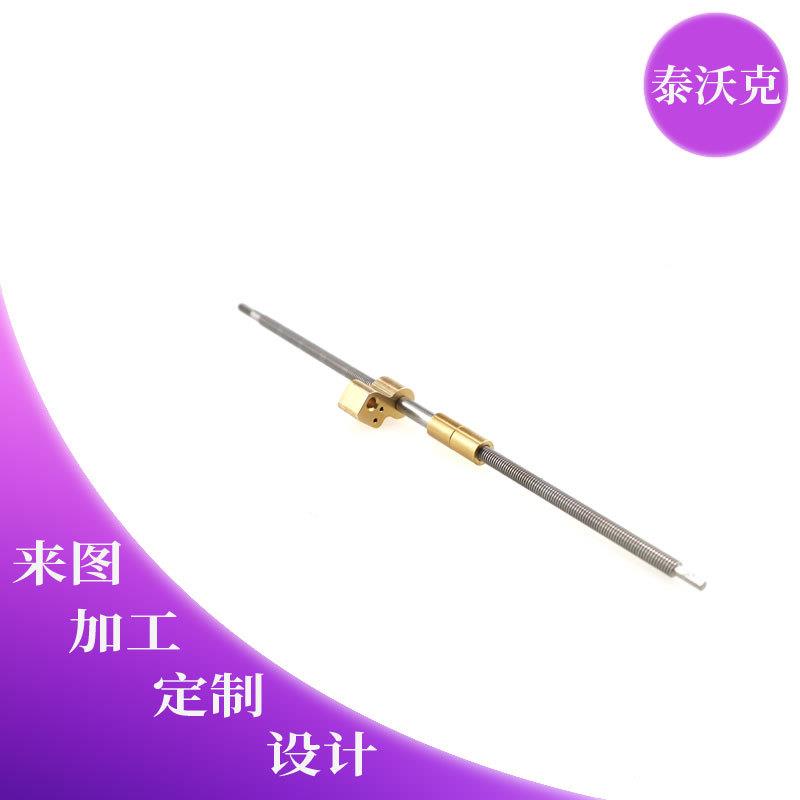非标正反牙梯形丝杆左右旋丝杆螺母螺杆加工丝扣左右旋丝杠螺母套