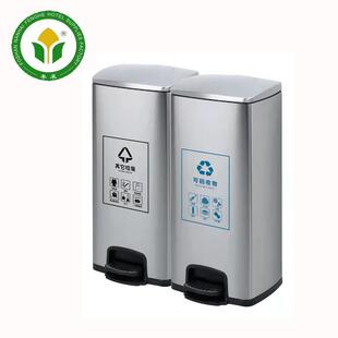 不钢垃圾家用厨余脚踏BYW垃圾桶锈3L0分类垃桶圾箱