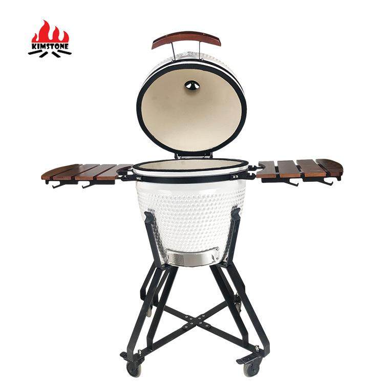 现货BB肉Q鸡GrAU-21ill陶瓷烧烤炉21寸整烤架炭火烤烟熏炉Kam烧ad