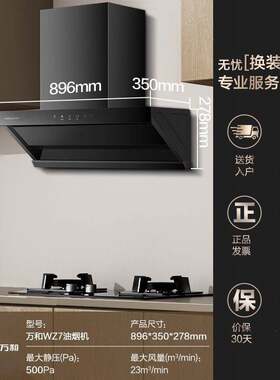 平嵌式吸油烟机抽油烟机家用厨房大吸力侧吸式静音