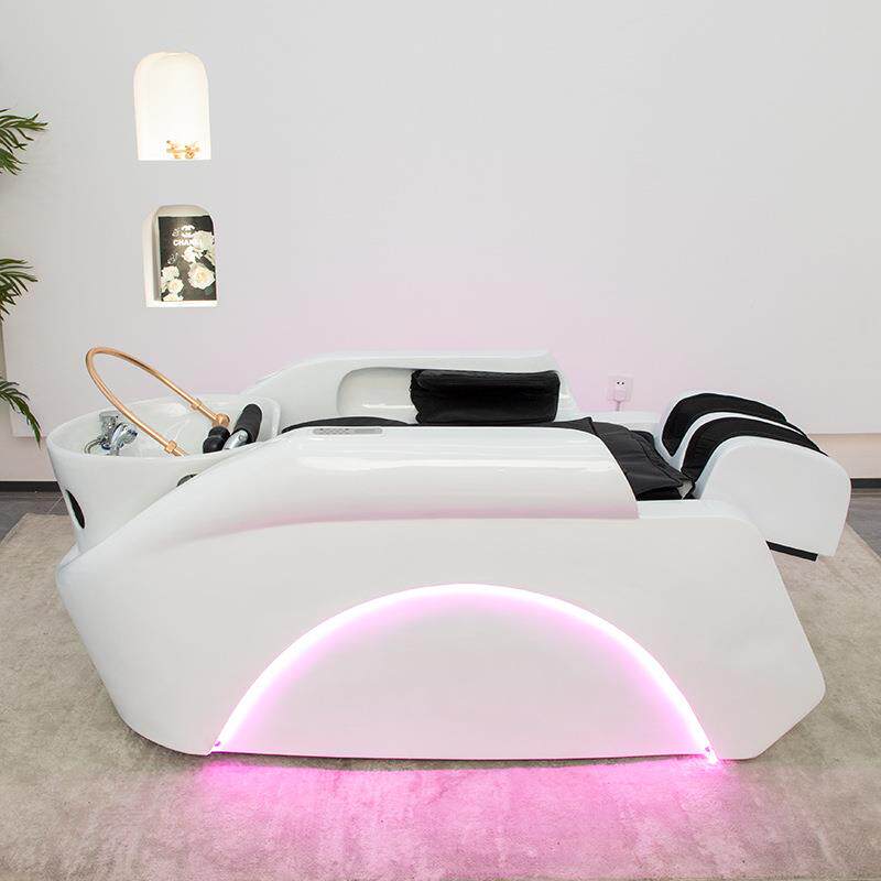 智能电动按摩洗头床理发店专用多功能水循环熏蒸头疗床全自动高端