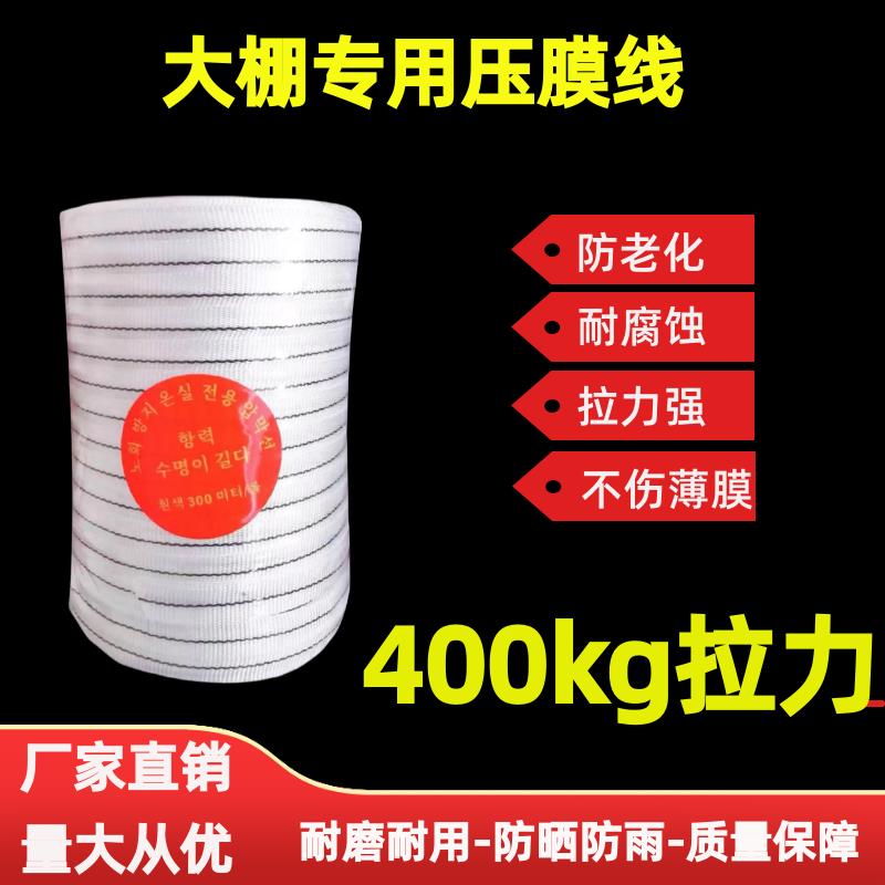 大棚配件白色压膜带压膜绳黑色压膜带压膜绳托膜线抗老化