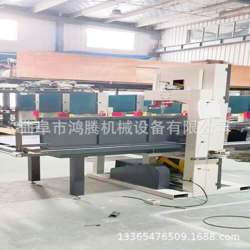 配鸿腾全大型自动四轮带锯鸿腾机岩棉板轨推台带滑锯机密尺锯条