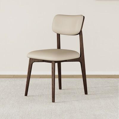 胡桃实木家庭餐椅北欧风格餐厅餐桌椅酒店洽谈休闲椅桌背椅