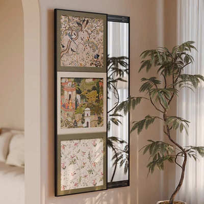 2024新款可关闭遮挡隐藏推拉暗藏式全身镜壁挂式画隐形穿衣镜壁画