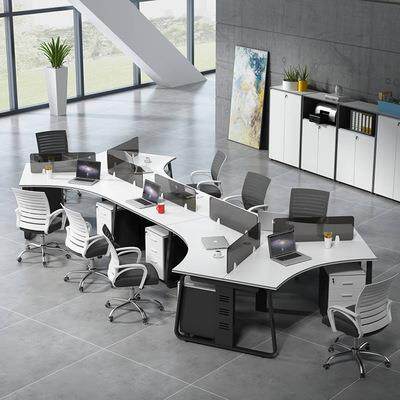 创意职员办公桌简约现代3/5/6人位办公室屏风多人位员工桌椅组合