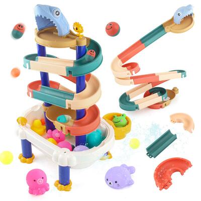 Building Blocks Brick Slide Model Track Racing Running Balls