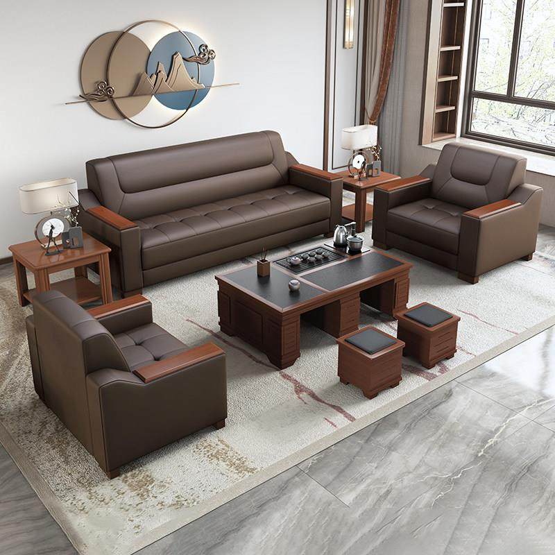 办公室沙发茶几组合简约会客接待商务真皮三人双人茶桌套装,商业/办公家具,沙发,淘宝优惠券,粉丝福利购,淘宝优惠卷