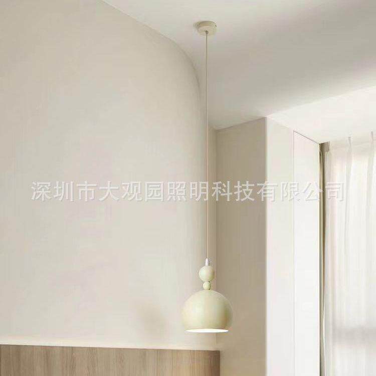 法式主卧室床头长线小吊灯现代简约网红奶油风垂线玄关单头吊线灯