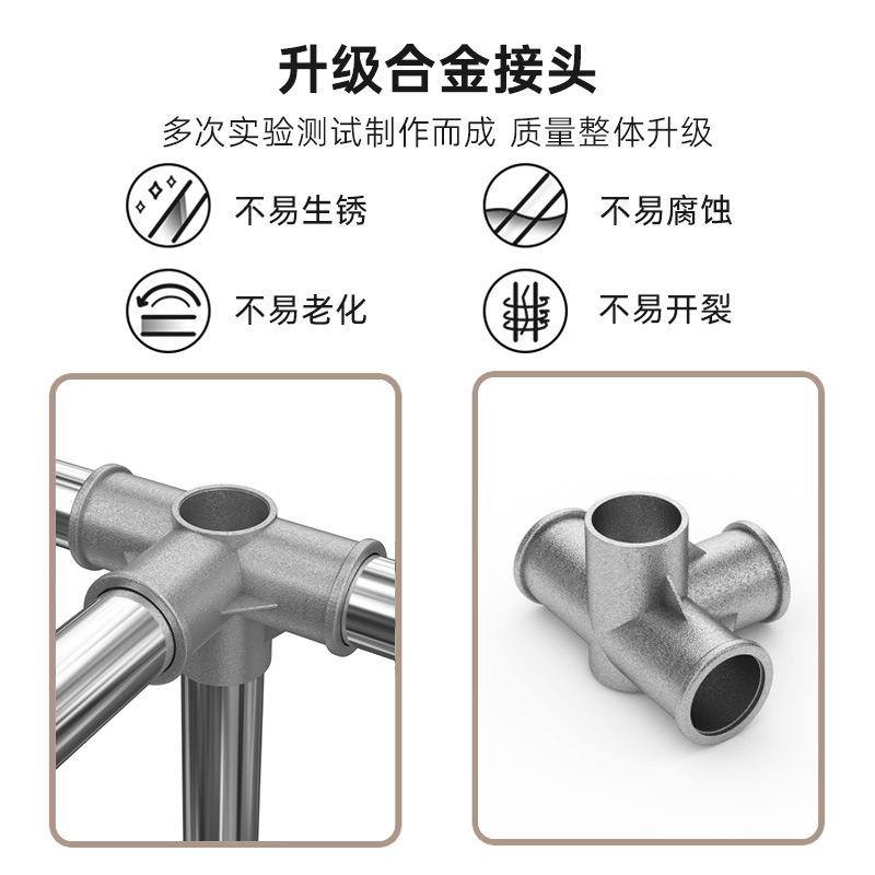 简易衣柜家挂用组装布柜HJYG-20衣区多全钢架钢加粗管加固卧室收