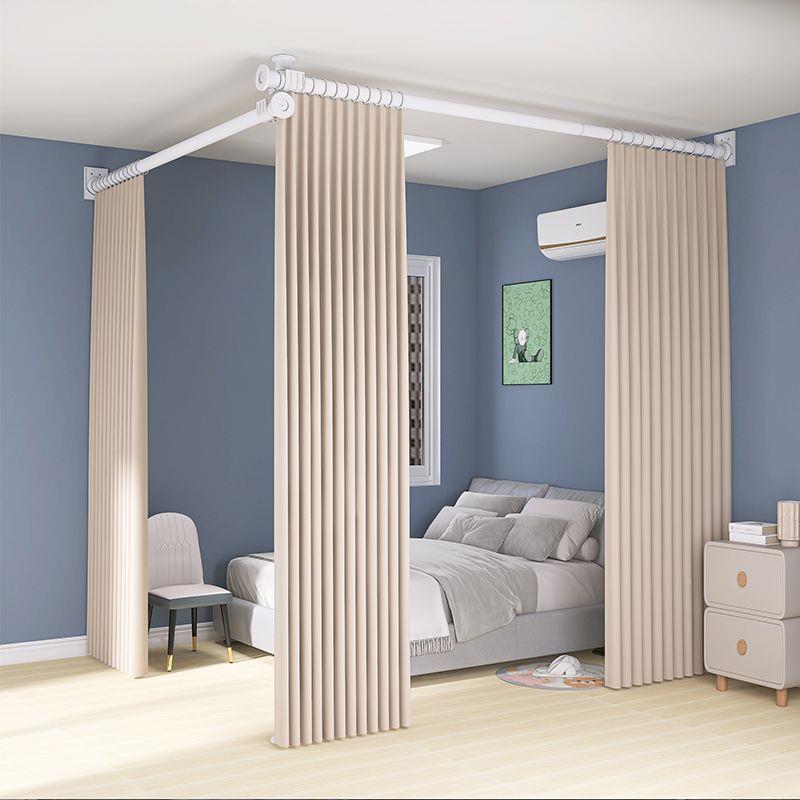 断间隔帘免打孔客厅屏风遮房挡l型卧室租屋出分隔遮光门窗1000500