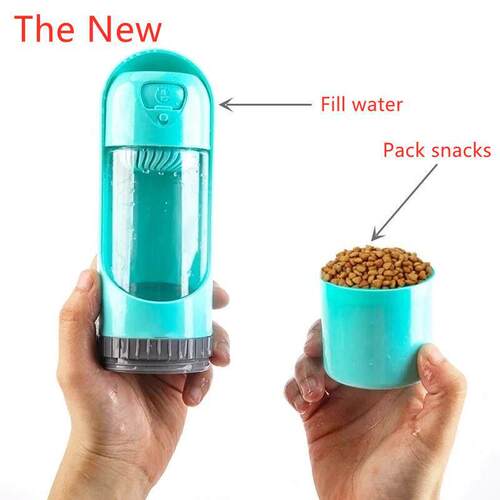 Summer Portable Pet Dog Water Bottle 300ml Drinking Bowl for