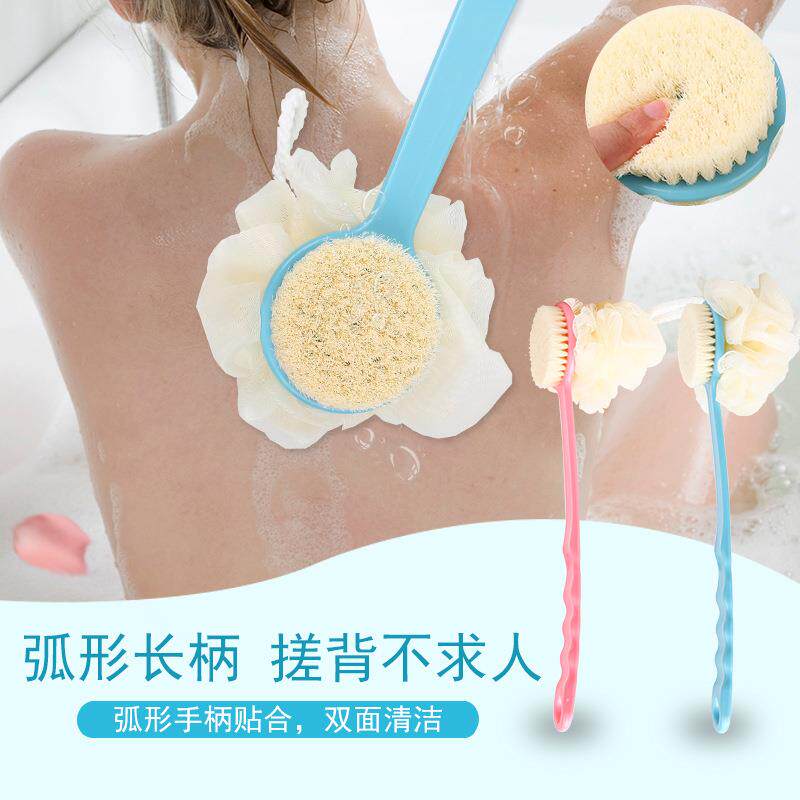 长柄搓背沐浴刷浴花成人搓泥搓澡软毛洗澡刷后背刷器浴球刷子双面