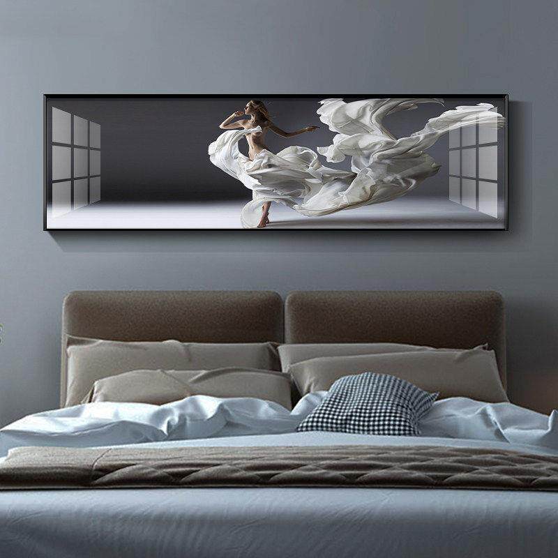 现简约主卧床头挂画人物装饰画美女人体艺术画卧室墙面装饰壁画
