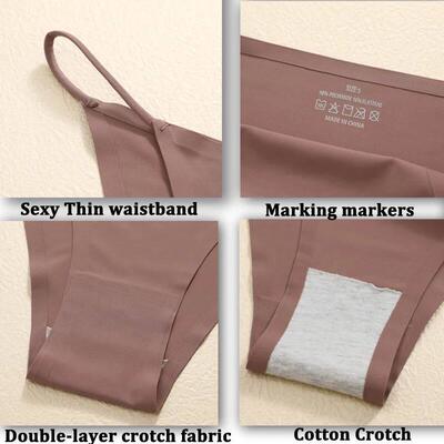 3Pcs/Set Women Seamless Panties Sexy Ultra-thin Briefs Femal
