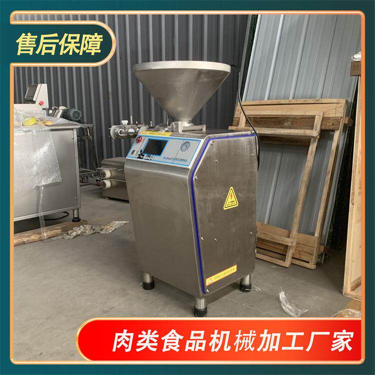 自扭结空叶动片灌肉肠机 红肠火腿真片灌装设TRE备 提升臂灌肠机