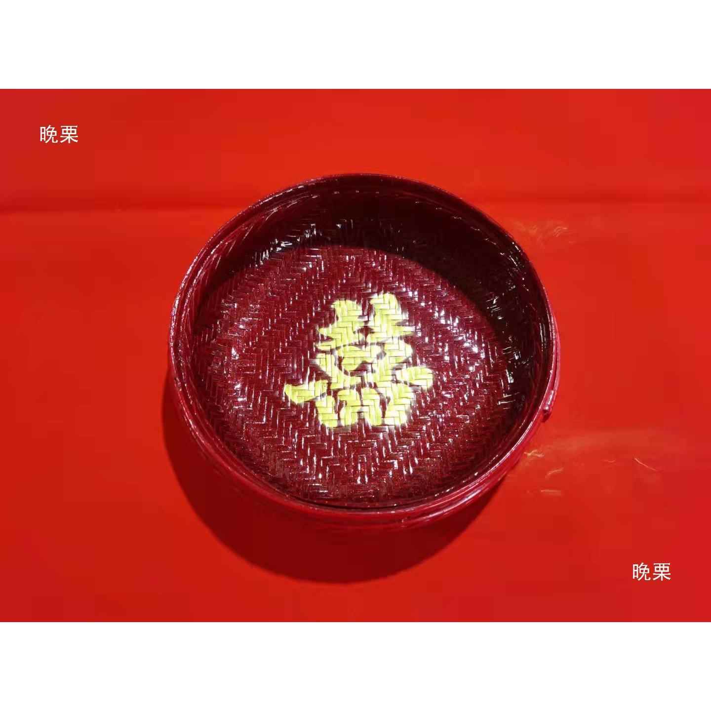 喜结婚庆嫁萝妆订婚月满搬家FAT簸箕竹编制品金箩喜手工竹编