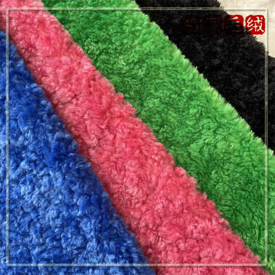 爆款现货贝尔加羊卷毛  卷曲仿羊毛毛绒布料 服装鞋材箱包面料