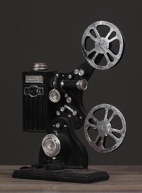 zakka杂货复古老式放映机树脂模型 服装店橱窗道具装饰品摆件礼品