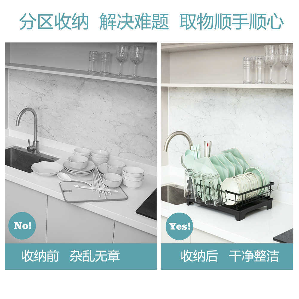 厨房碗碟沥水架橱柜内置碗架碟架家用台面碗柜窗台小型碗盘收纳架