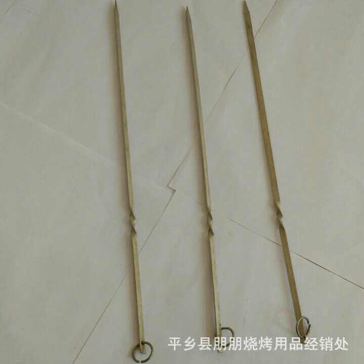厂家批发各种规格不锈钢签子 圆签 扁签 木把签子 烧烤用品