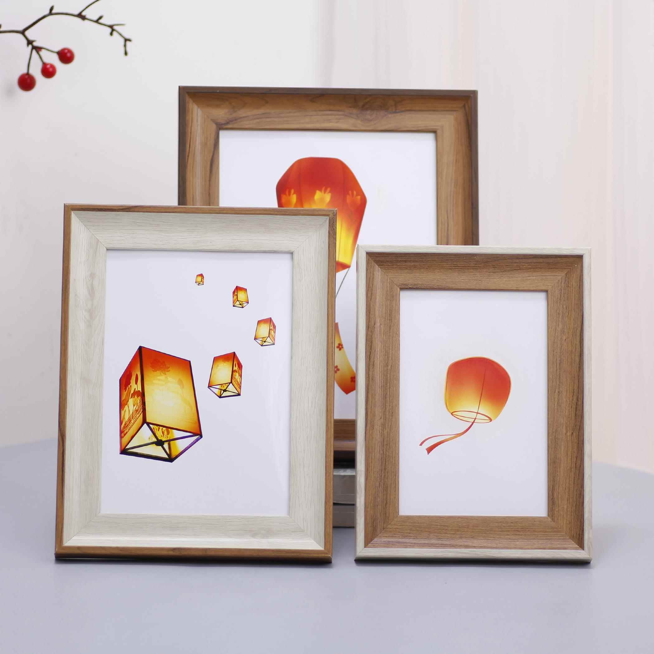 【量大优惠】简约画框外框6781012寸a45横竖挂墙洗照片摆台全家福