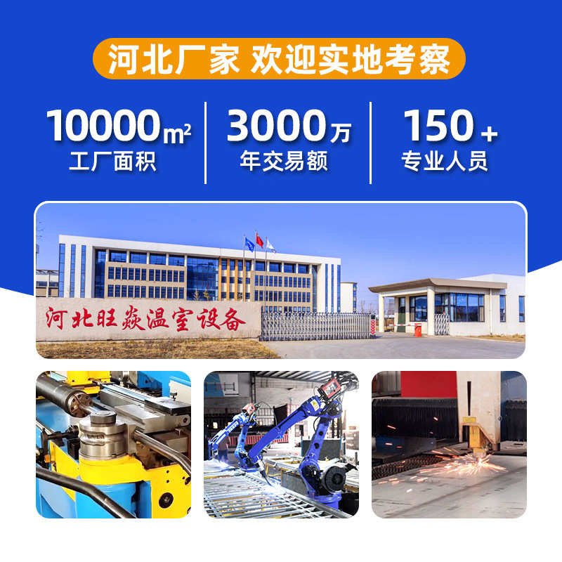 连栋温室大棚蔬菜育苗花卉暖棚养殖栽培钢管骨架内外遮阳温室大棚