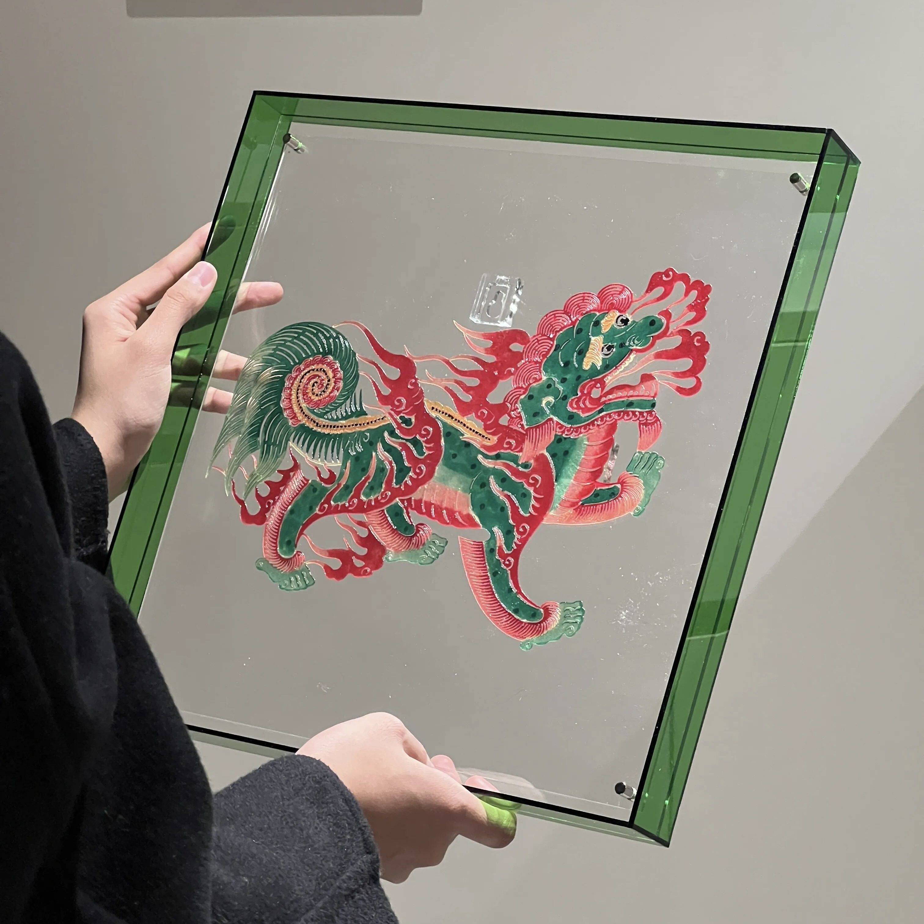 皮影装饰画传统非遗文化手工制作新中式挂画创意软装摆件乔迁礼物