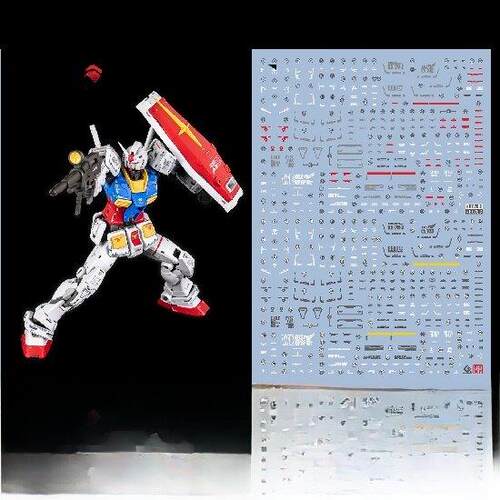 包邮 EVO RG元祖2.0 原创版 RX-78-2 G3配色 模型 高清 荧光 水贴
