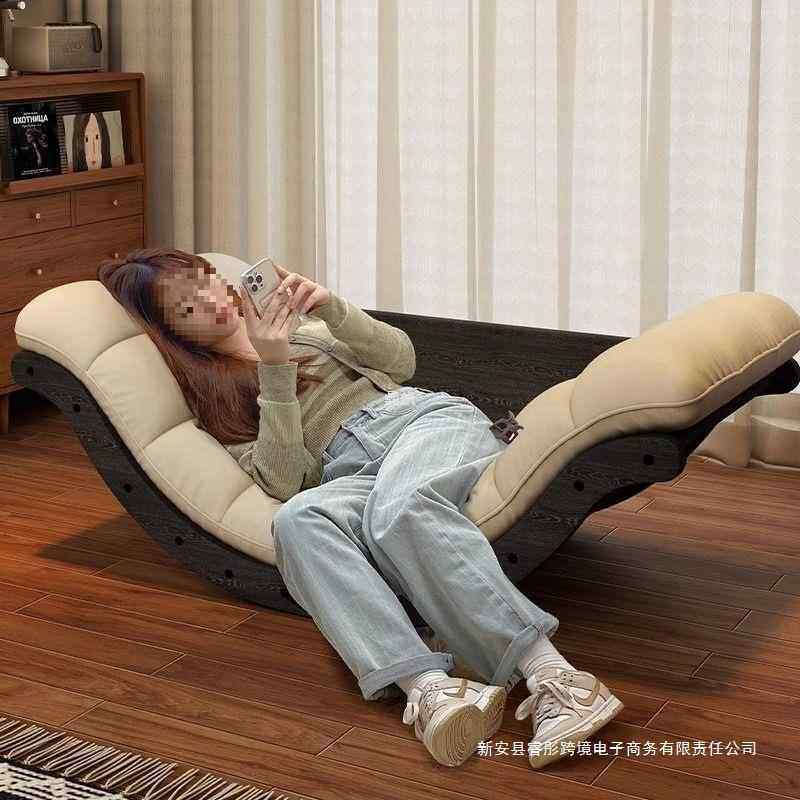 休懒人香船摇摇椅阳闲台可MMU躺可睡沙发月亮闲船休躺椅沙发蕉椅