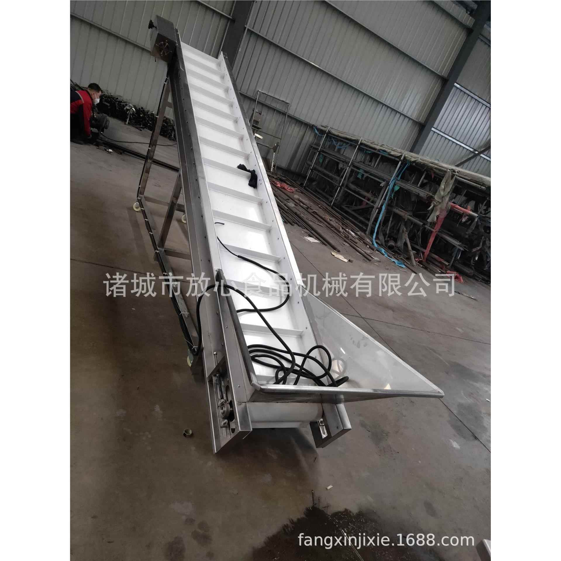厂家供物品FX-600应皮带提升机料输送机不锈爬坡皮带输送机钢食机