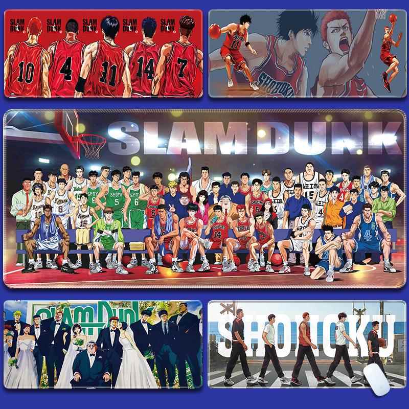 灌篮高手鼠标垫超大男生电竞办公动漫键盘垫女生大号锁边桌垫定制