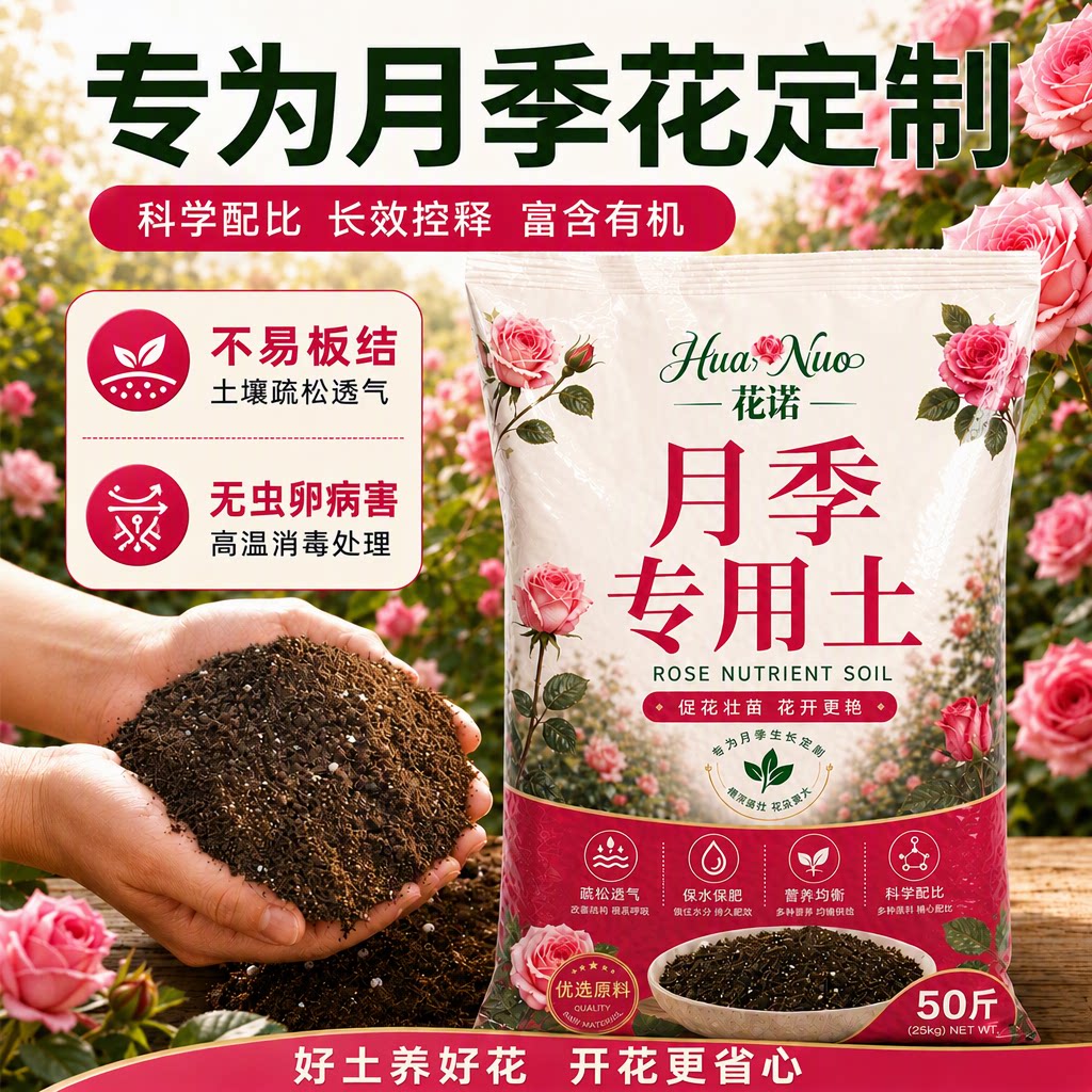 月季土营养土蔷薇花玫瑰阳台盆栽