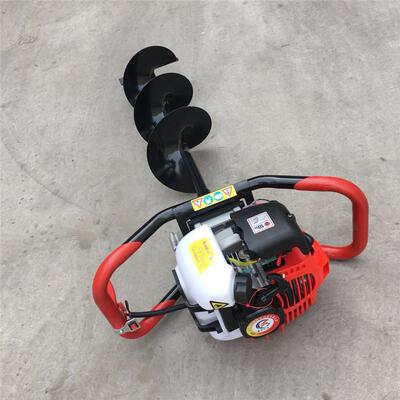 果园棚埋桩打坑大机土地打AYH洞地钻机机农眼用小型挖操作简单