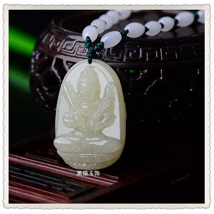 和田玉八大守护神吊坠 和田青白玉守护神挂件 可适合电商直播使用