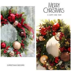饰门店橱窗BQX挂 饰品圣诞场景布置装 40c5mcm韩版 0圣圣诞花环诞装