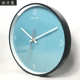 寸金简约时钟石英钟艺扫12批发钟表挂钟静音秒属铁现代艺术蓝色