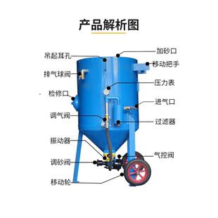翻新储存罐移动户外喷砂汽车小型喷砂设备除锈机开放式机钢结构