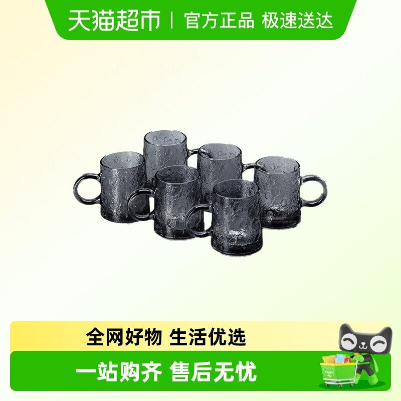 高颜值玻璃杯家用客厅待客喝水杯带把手耐高温加厚玻璃杯水壶套装