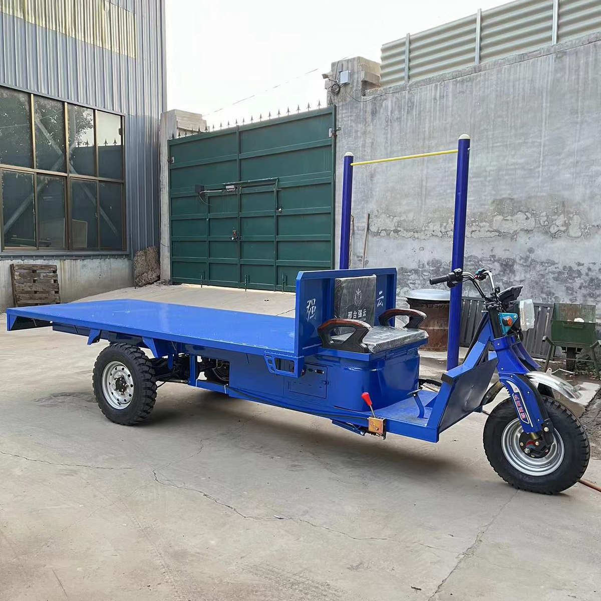 电动平板三轮车工地拉货搬运车载重王液压平板运输车拉砖车农用车