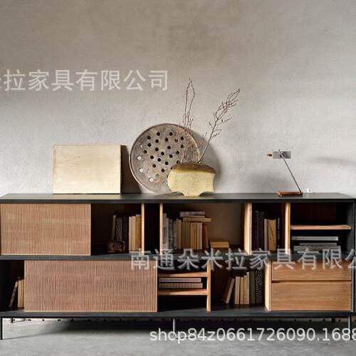 RH美式实木电视柜设计师不规则设计电视柜储物柜