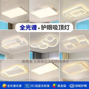 护眼低蓝光北欧家用简约现代卧室房间 全光谱客厅灯吸顶灯2025新款